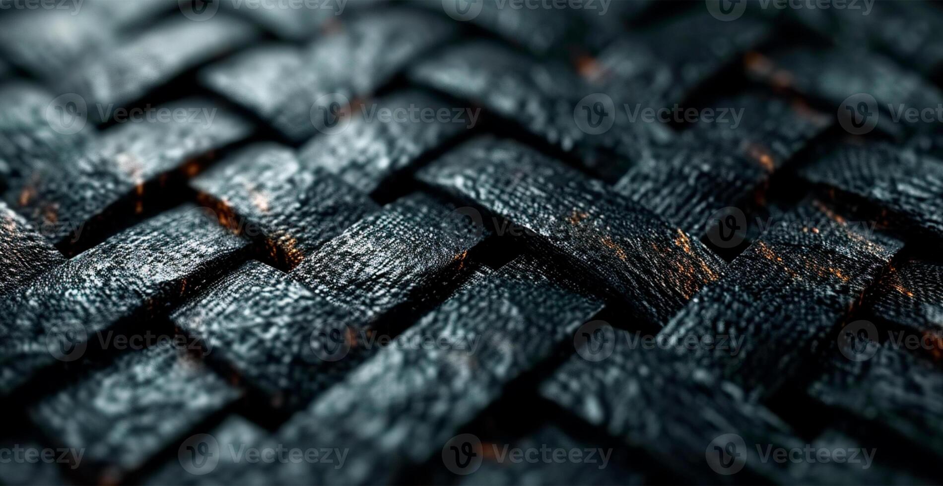 AI generated Black carbon texture, panoramic background - AI generated image photo