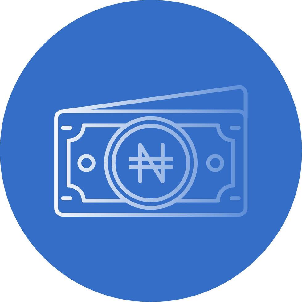 Naira Gradient Line Circle Icon vector