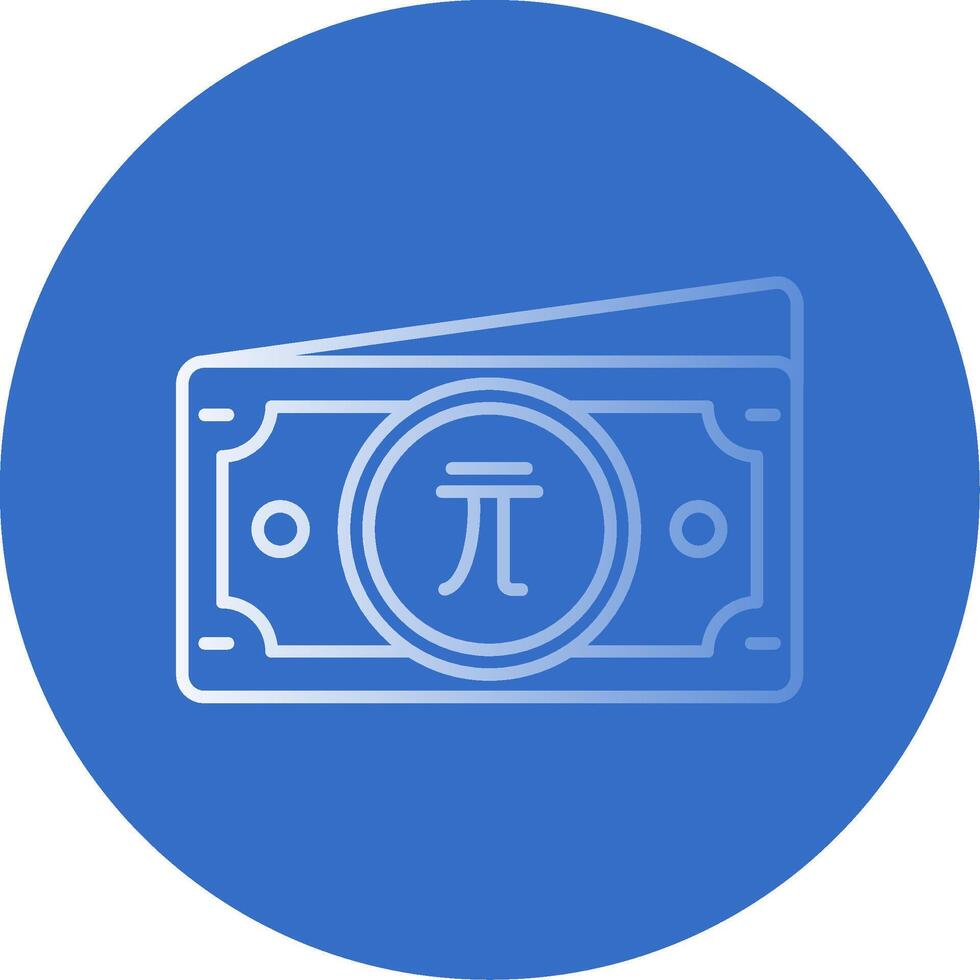 New taiwan dollar Gradient Line Circle Icon vector