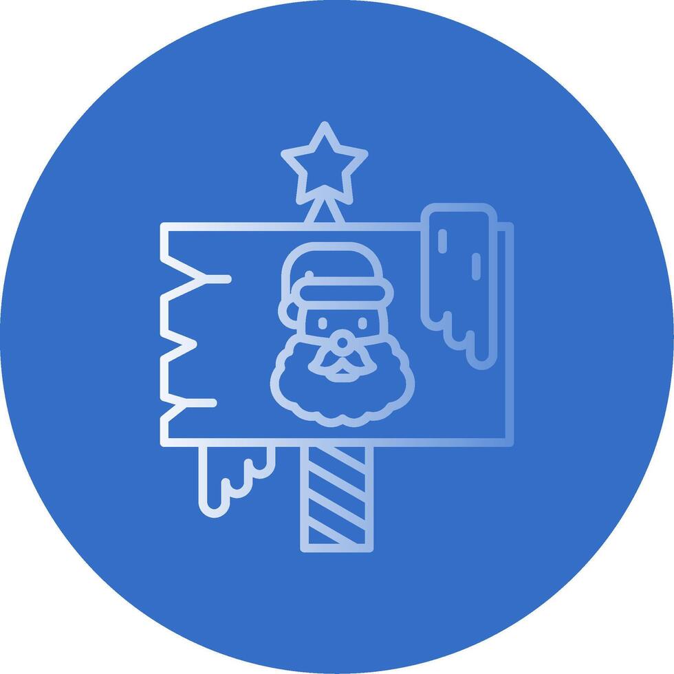 North pole Gradient Line Circle Icon vector