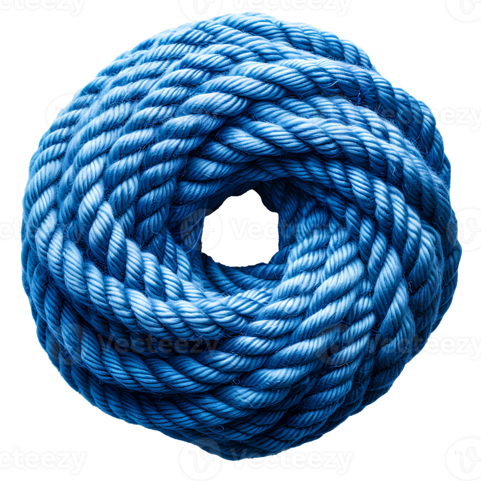 AI generated ball of knitting yarn PNG. blue wool yarn PNG. blue cotton yarn PNG. blue knitting yarn ball for textiles and clothing png
