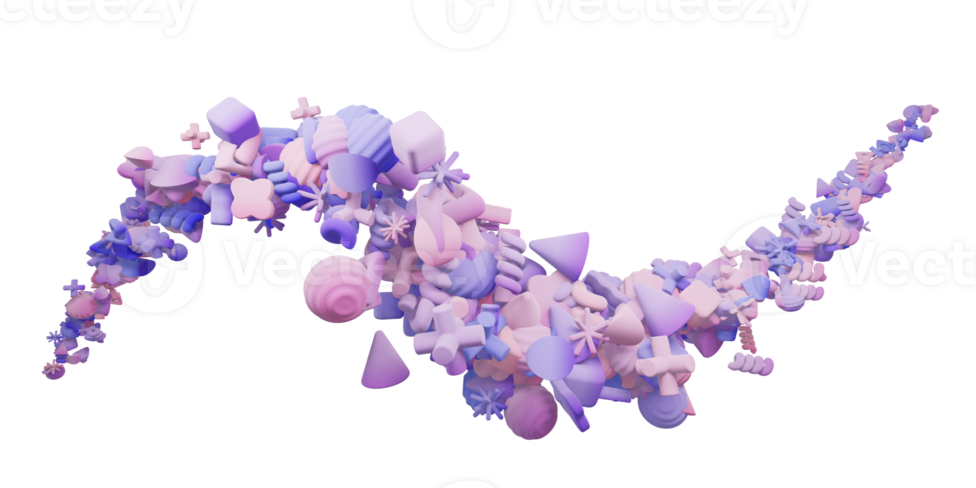 astratto viola e rosa 3d le forme png