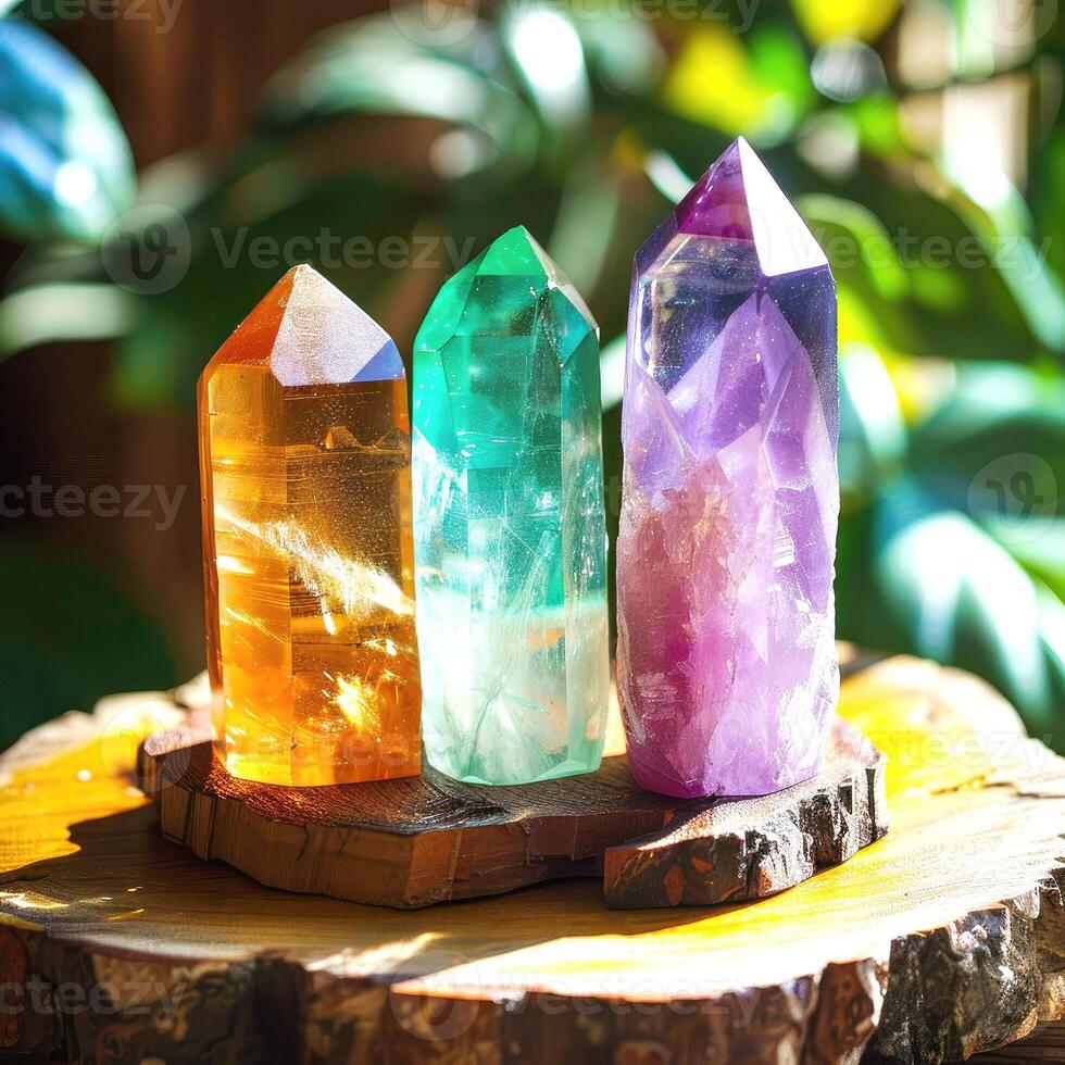 minerales, cristales, semi precioso piedras preciosas, magia todavía vida para cristal energía cicatrización, foto