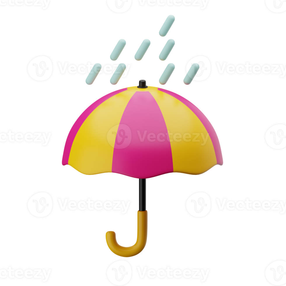 3d spring umbrella icon png