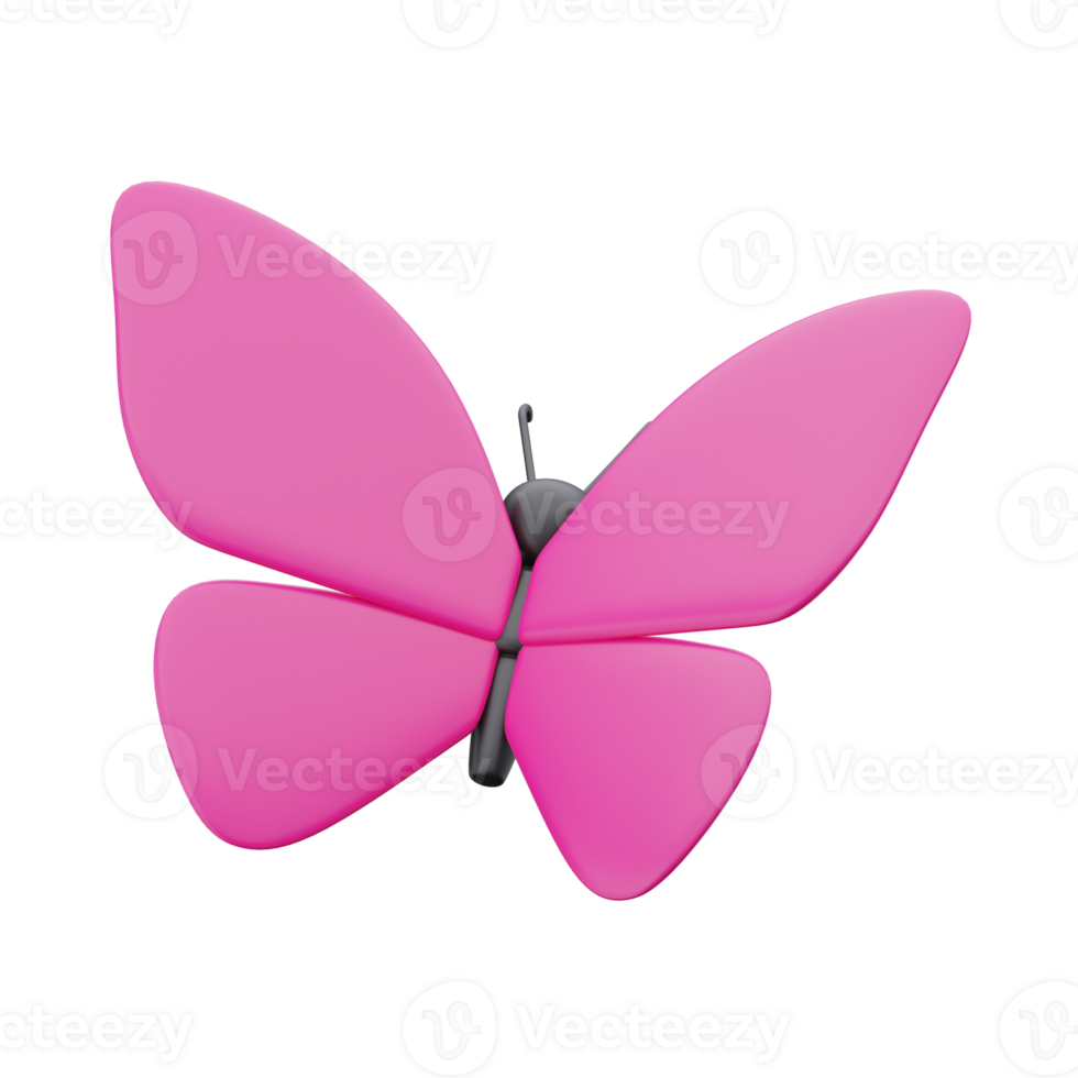 3d spring butterfly icon png