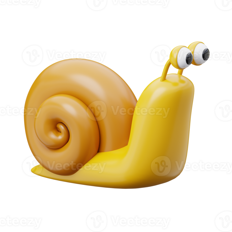 3d spring snail icon png
