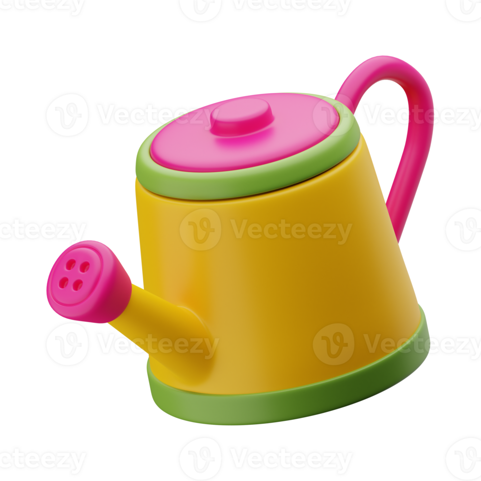 3d spring watering can icon png