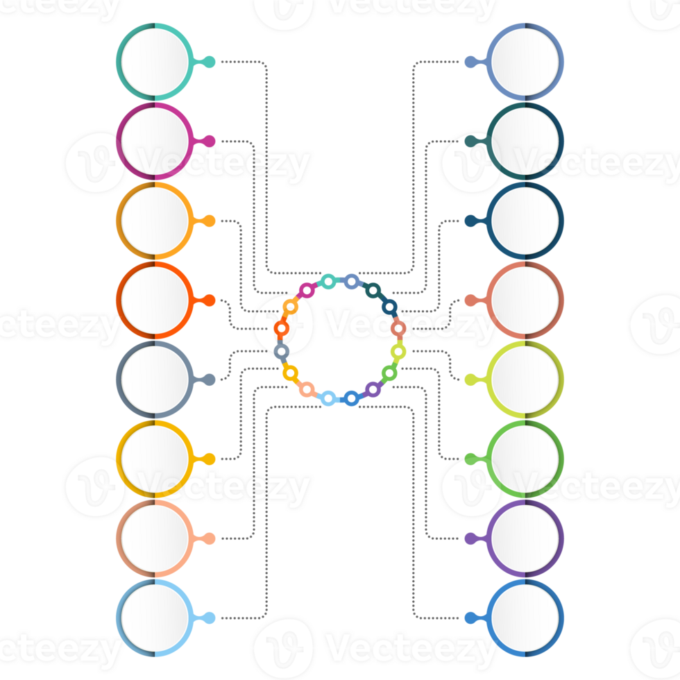 Modern infographic with 15 steps, process or options. png