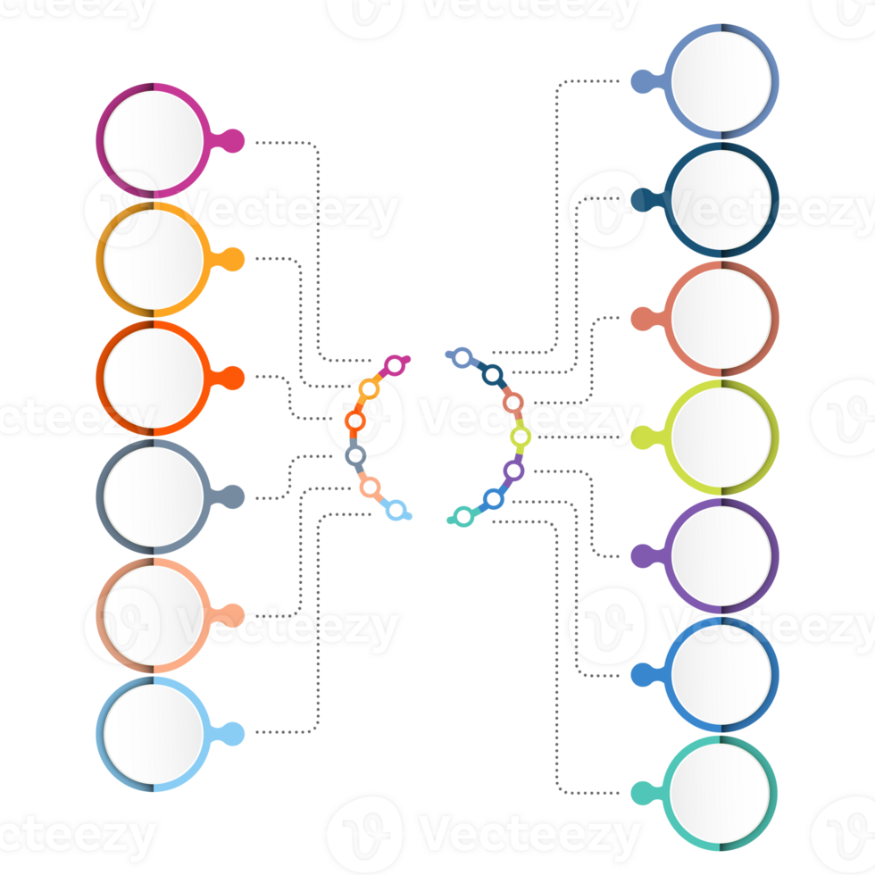 Modern infographic with 13 steps, process or options. png