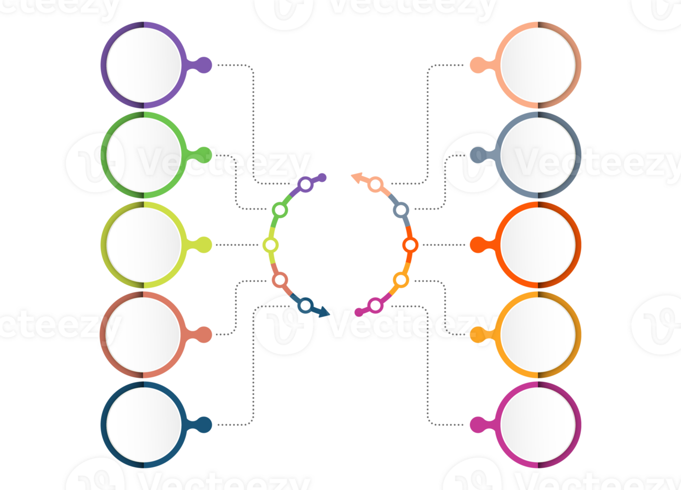 modern infographic met 10 stappen, werkwijze of opties. png