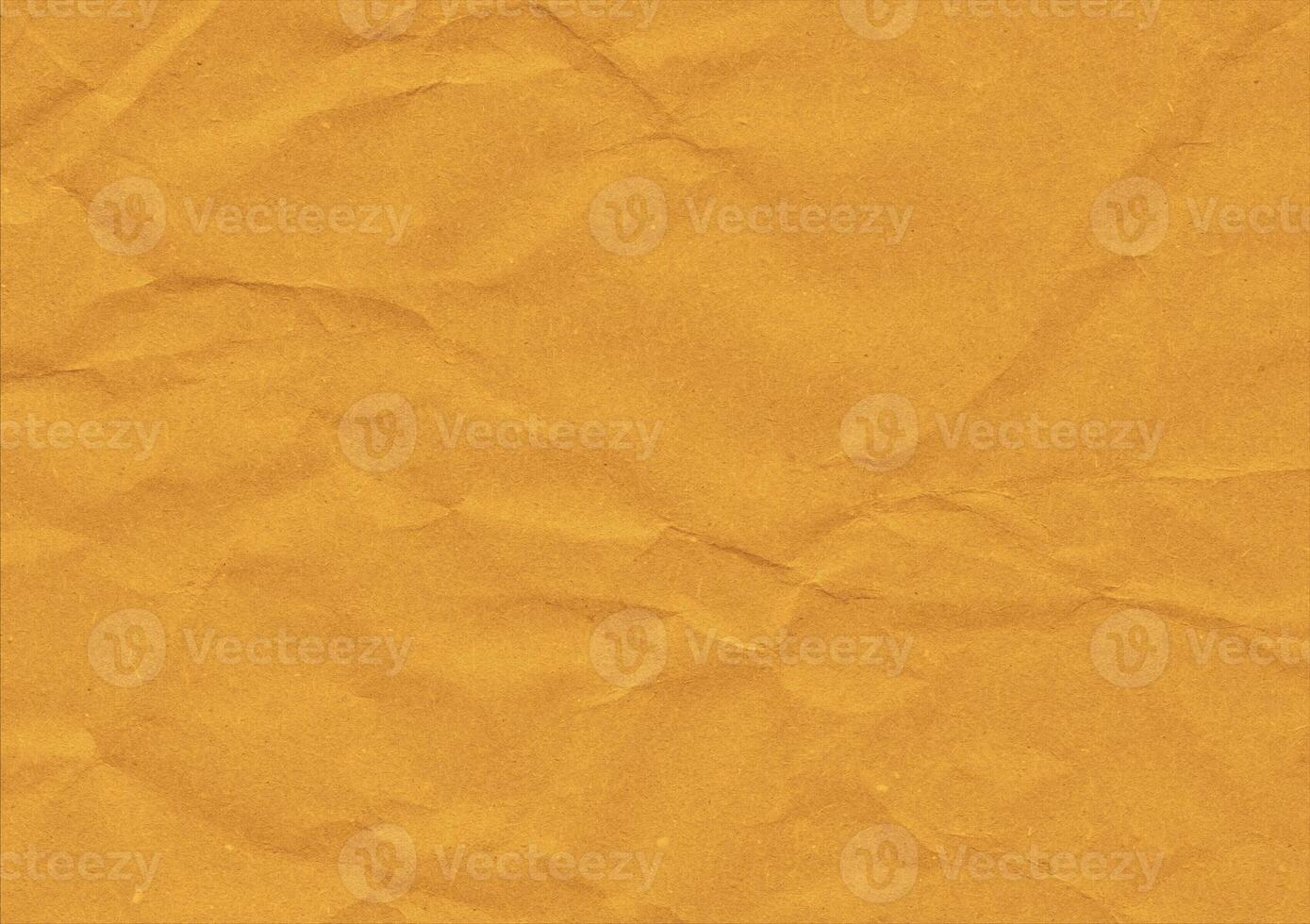 Crumpled brown kraft paper texture banner background photo