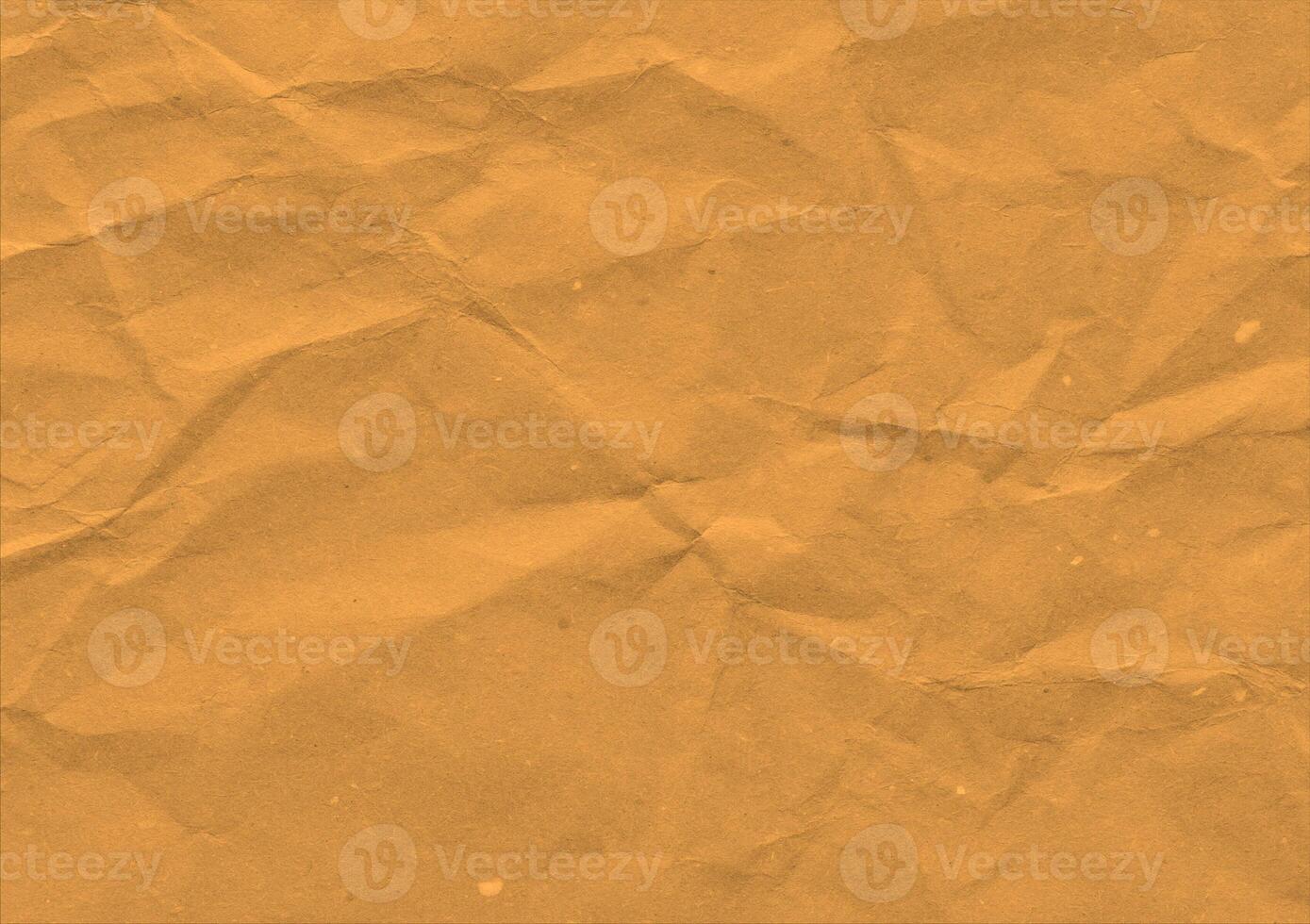 Crumpled brown kraft paper texture banner background photo