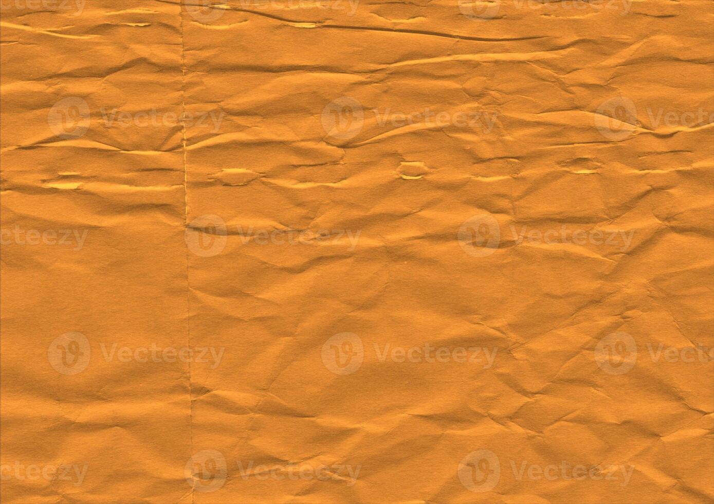 Crumpled brown kraft paper texture banner background photo