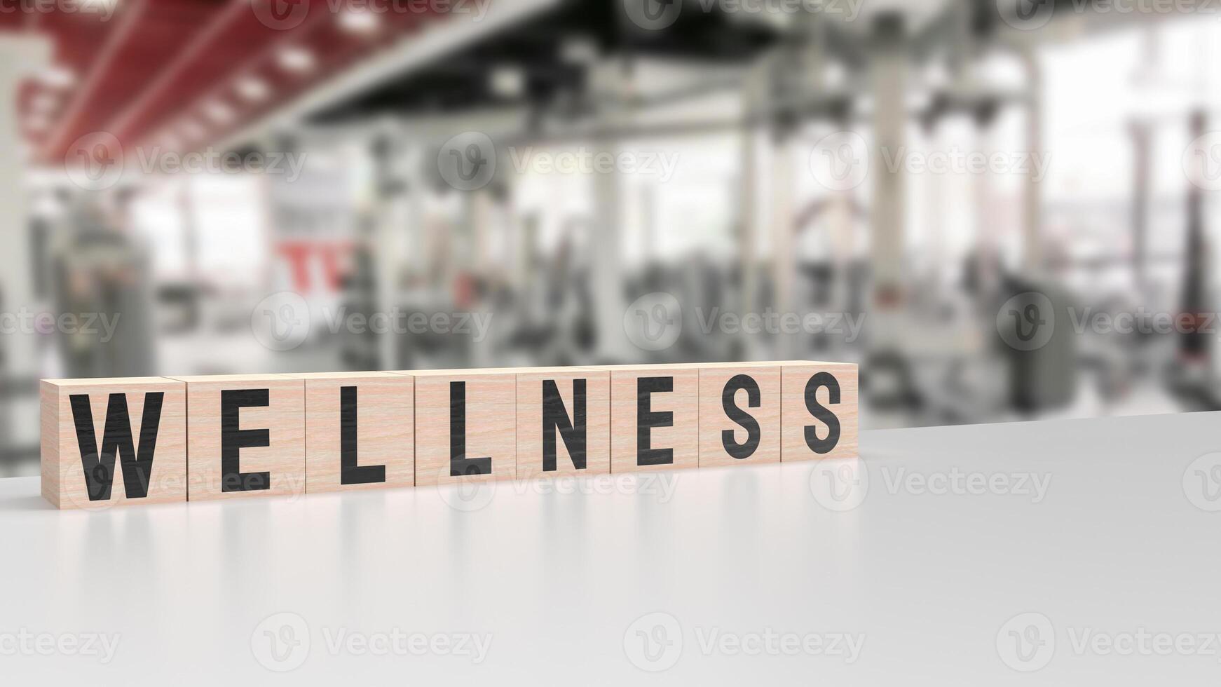 The Wellness on Fitness Background for Health concept 3d rendering. photo