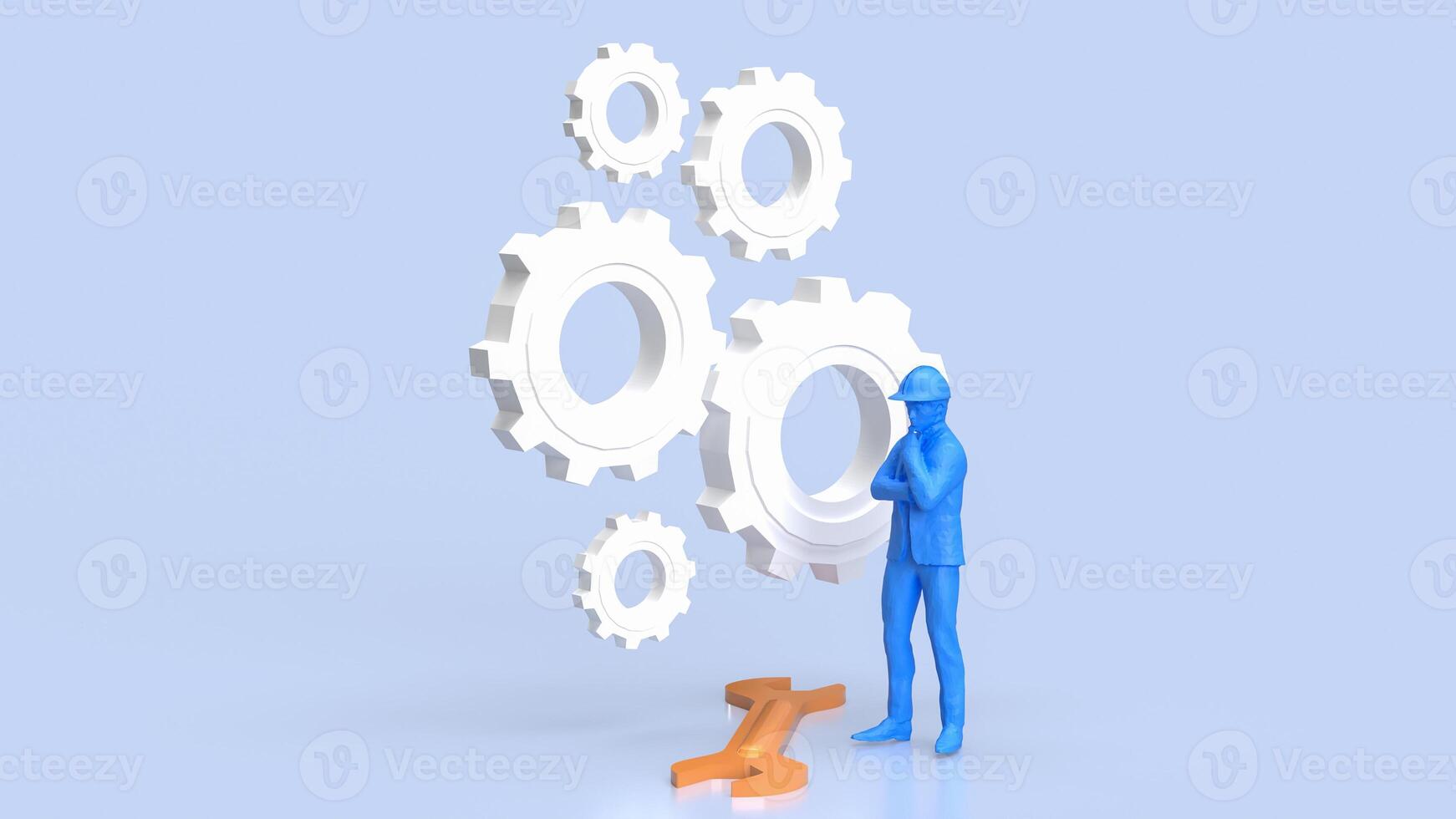 The Engineer for labour day or industry concept 3d rendering. photo