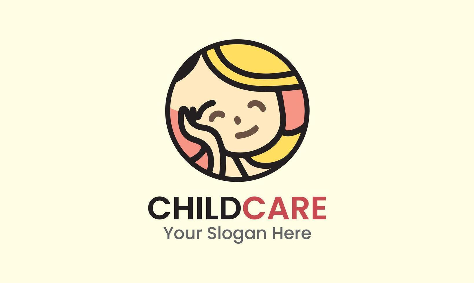 AI generated Child Care Logo design, Mother, Kid Helping Hand Icon Stock Vector Temple idea minimalist modern