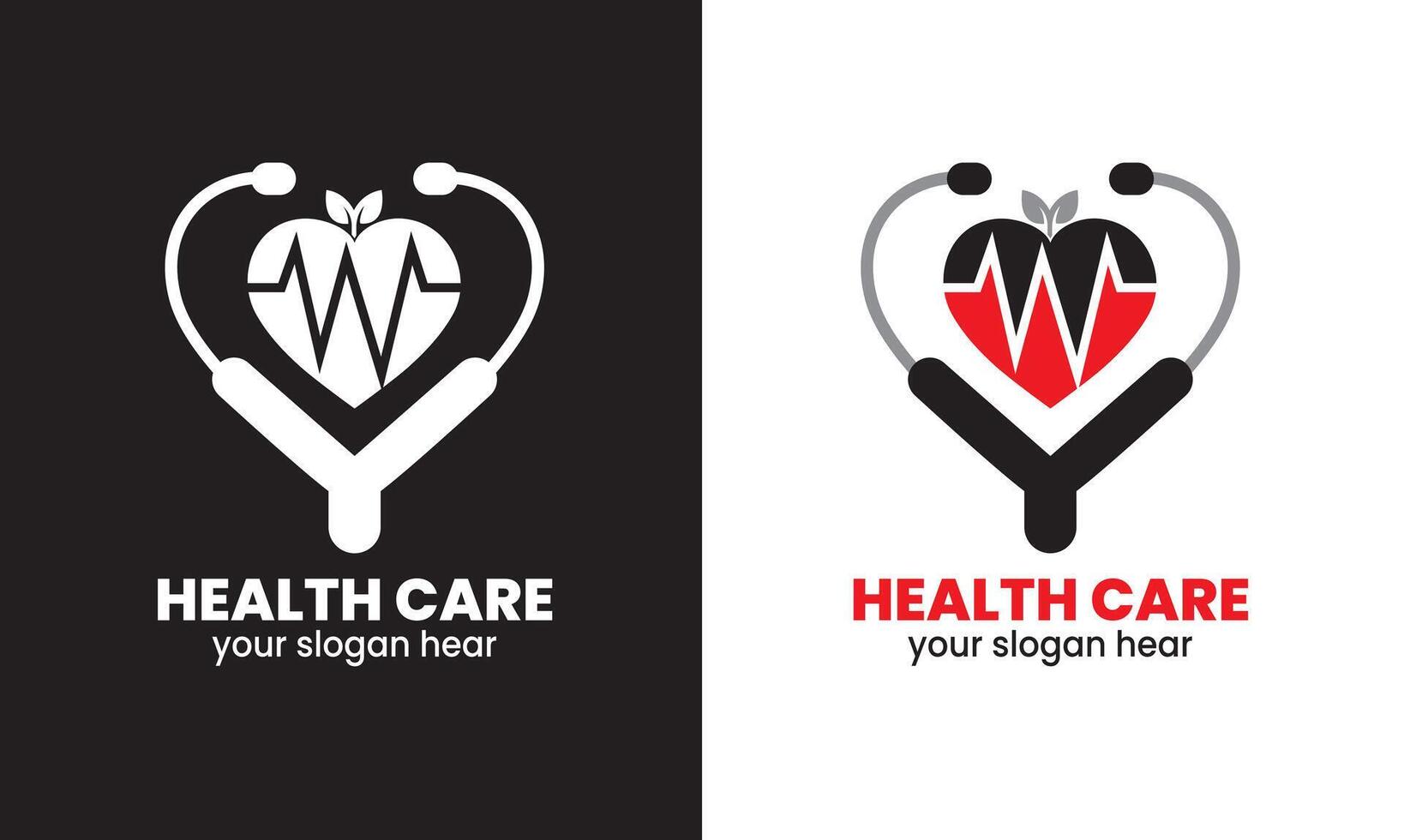 AI generated Medical logo, health care service, heart logo Template vector icon.