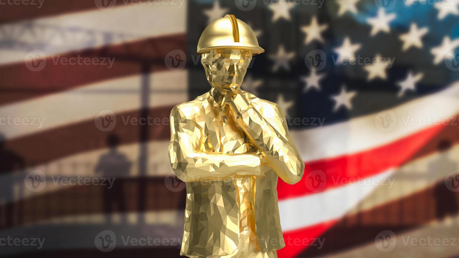 The Engineer for labour day or industry concept 3d rendering. photo