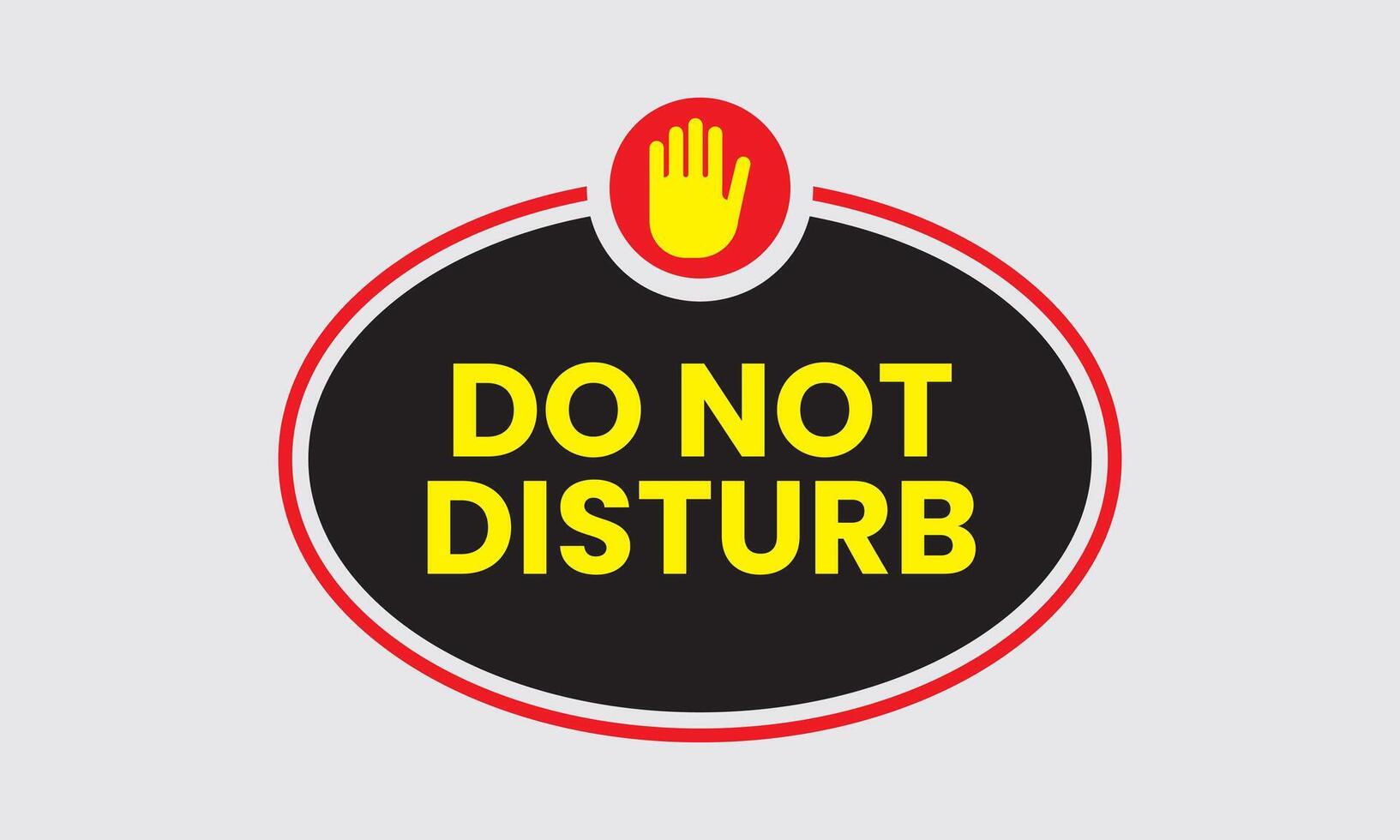 Do Not Disturb Signs board logo label stock vector Illustration