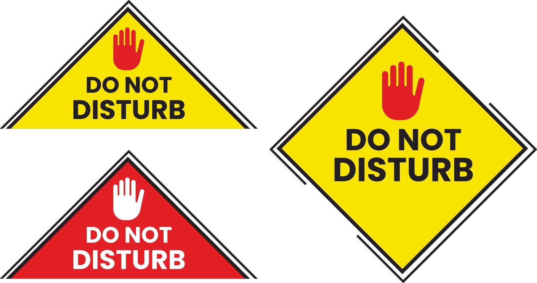 Do Not Disturb Signs board logo label stock vector Illustration