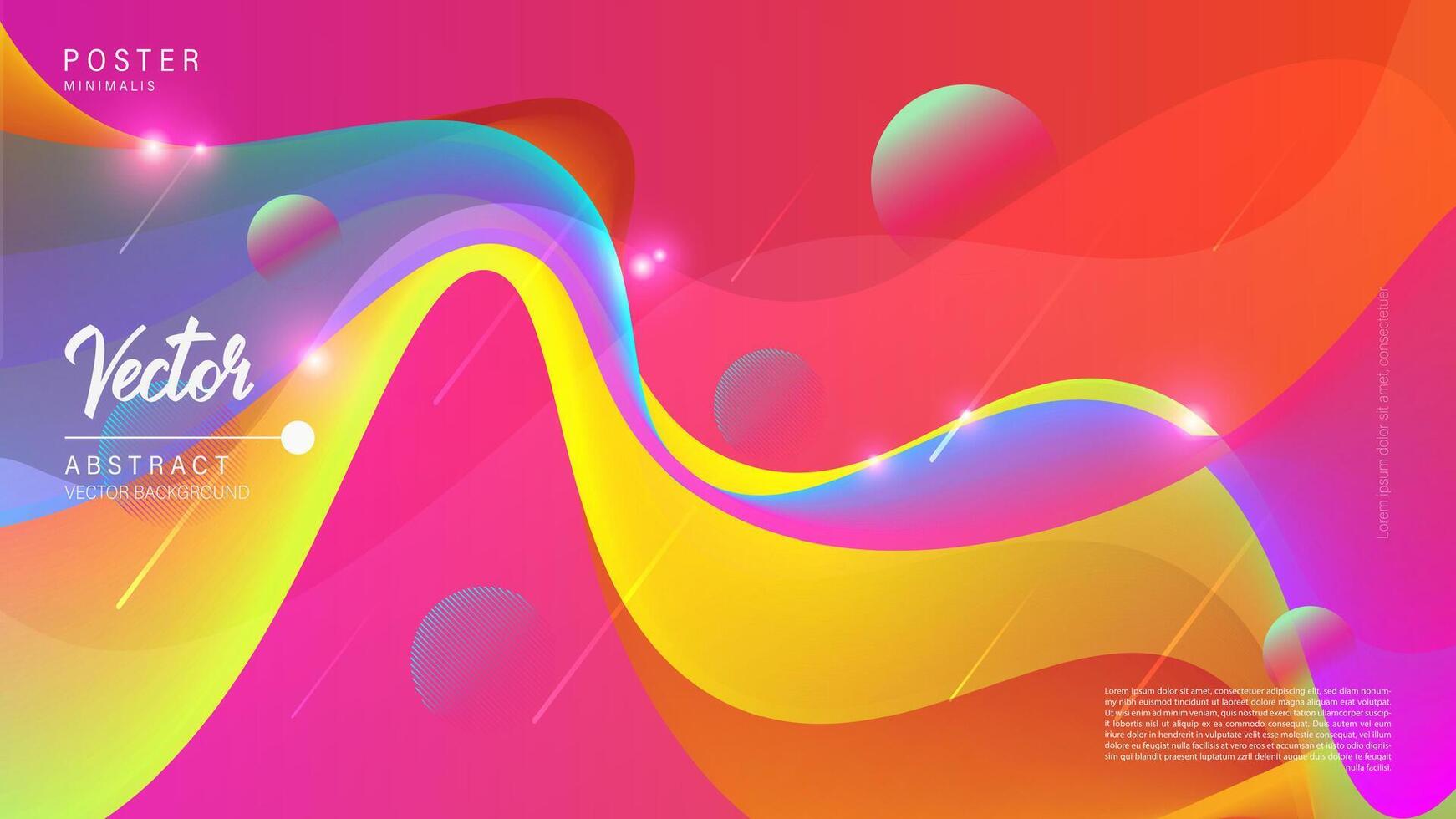Beautiful banner colorful fluid loop background. Vector background 3d style can be used in cover design, book design, poster, cd cover, flyer, website backgrounds or advertising. Vector