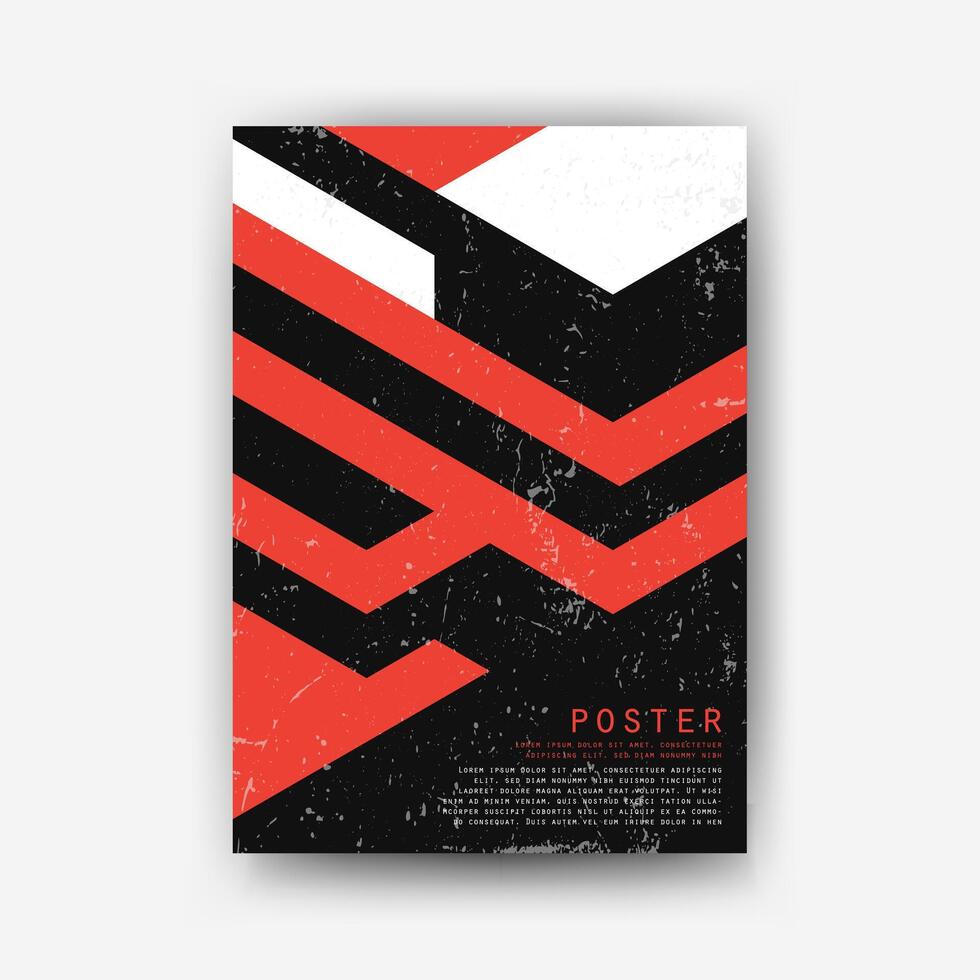 retro póster. anual reporte libro cubrir diseño, modelo para folleto, revista, póster, corporativo presentación, portafolio, volantes, infografía vistoso. Talla a4, frente vector