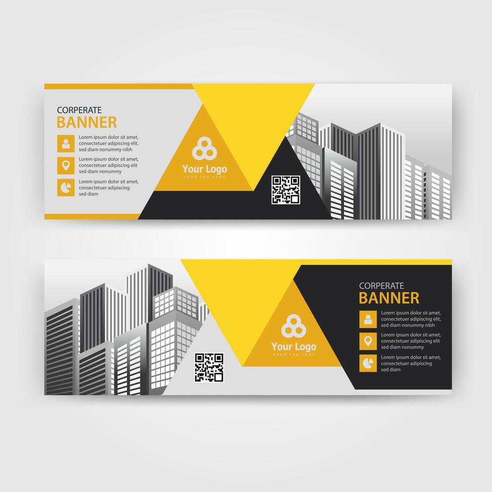 Business abstract vector template for Brochure, Annual Report, Magazine, Poster, Corporate Presentation, Portfolio, Flyer with yellow and black color size A4, Front and back