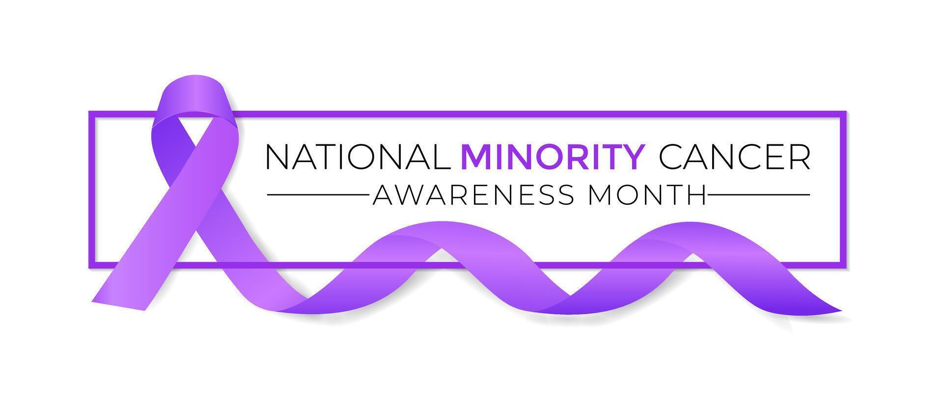 National Minority Cancer awareness Month of April. Poster , banner design template Vector illustration.