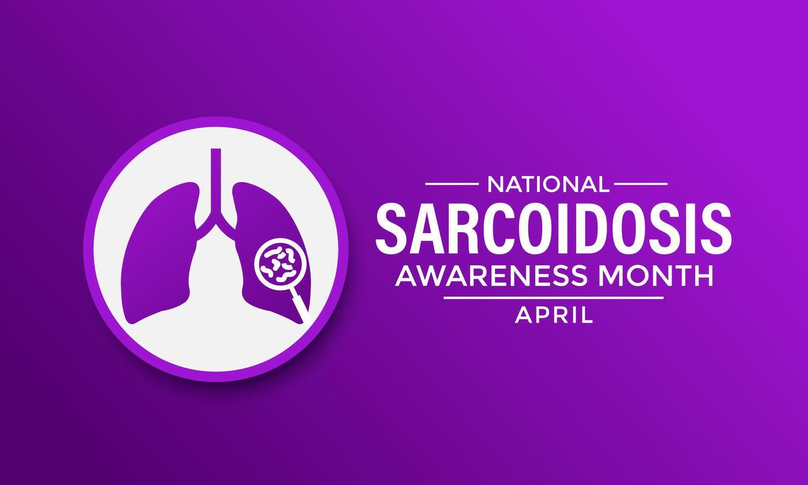 sarcoidosis conciencia mes. vector diseño. bandera póster, volantes y antecedentes diseño.