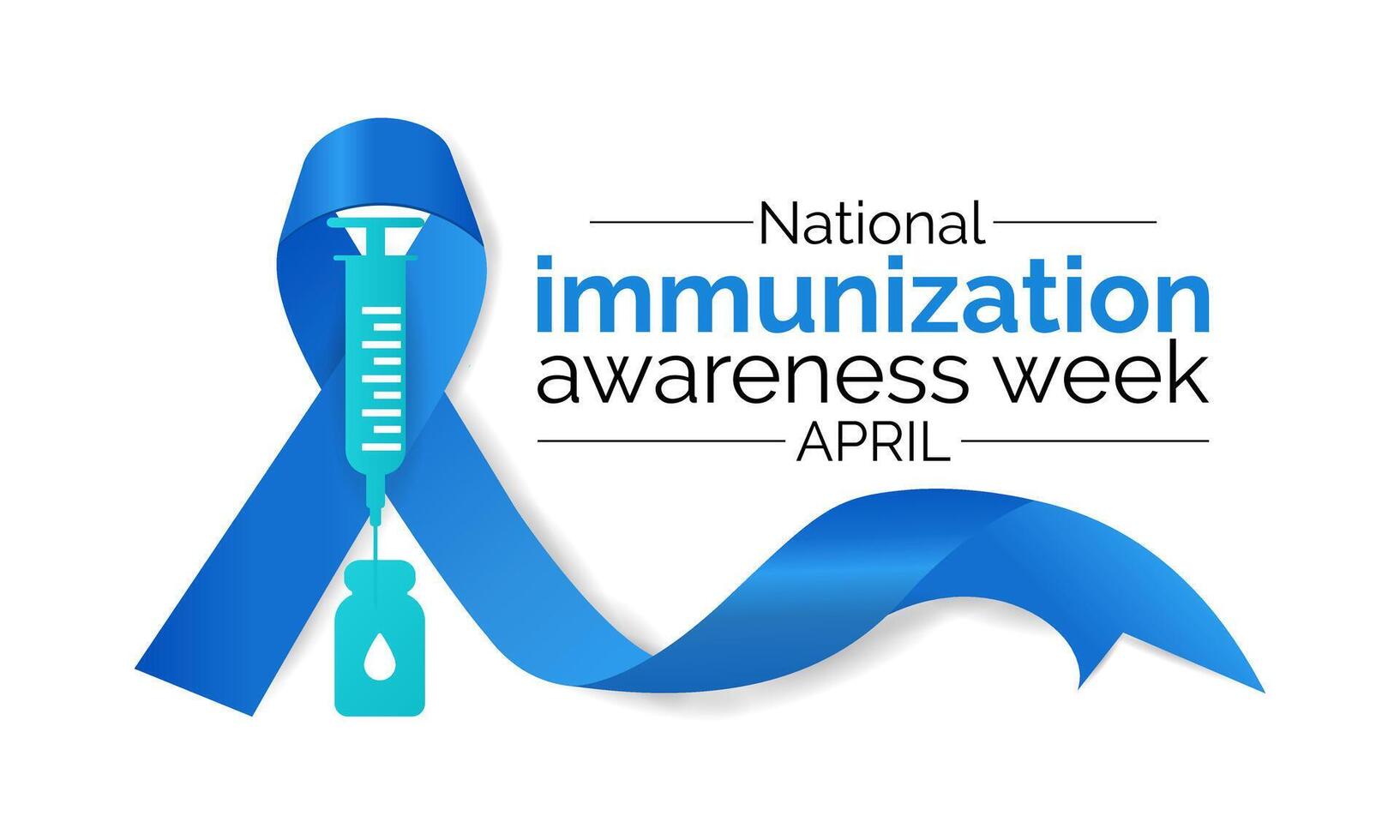 World Immunization week observed in last week of April from 24th to 30th. Banner, poster, flyer. Vector illustration. Vector illustration.