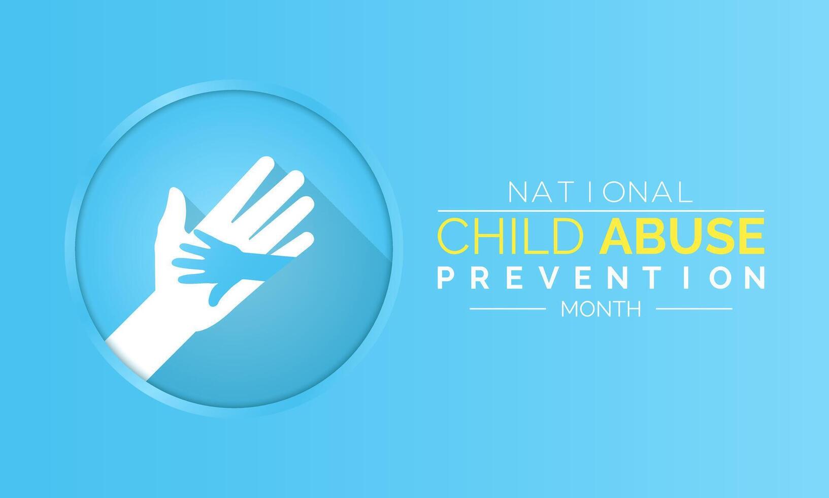 Vector illustration on the theme of National Child abuse prevention and awareness month of April. Greeting card, Banner poster, flyer and background design.