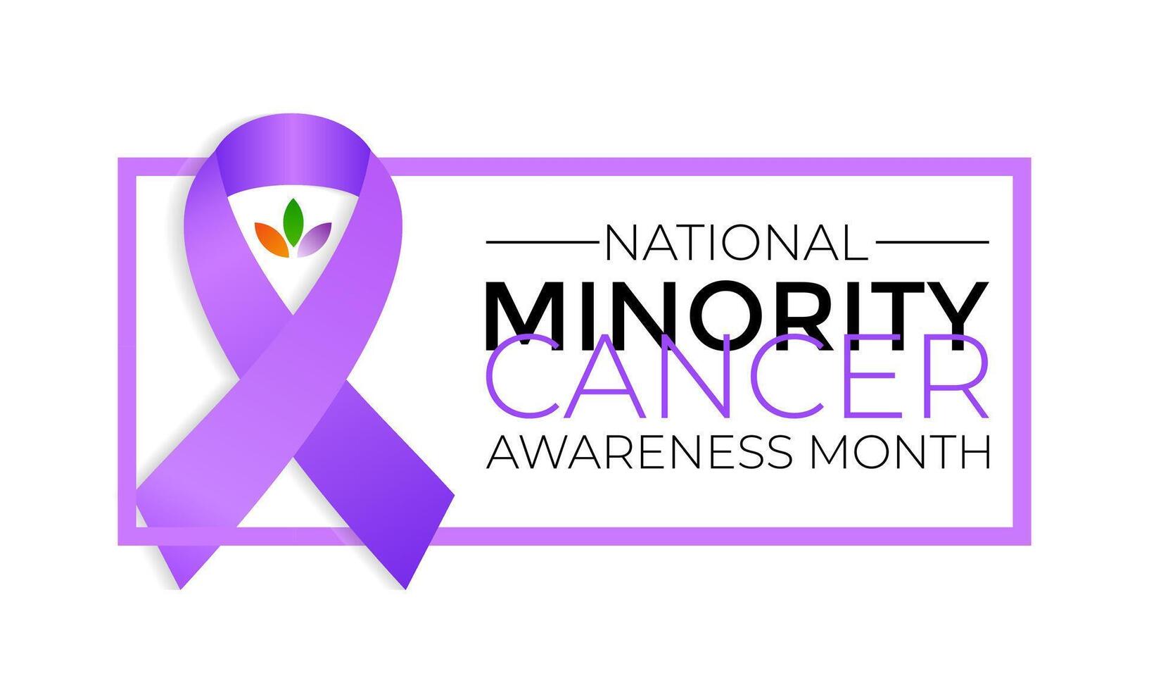 National Minority Cancer awareness Month of April. Poster , banner design template Vector illustration.