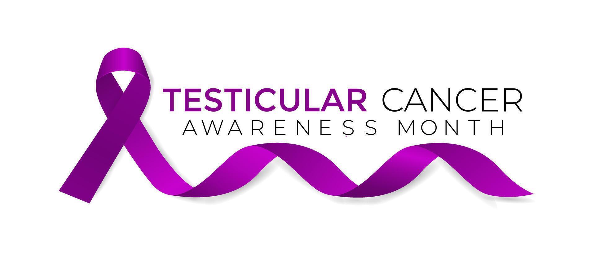 testicular cáncer conciencia mes observado cada año en abril. vector ilustración. caligrafía póster, volantes y antecedentes diseño.