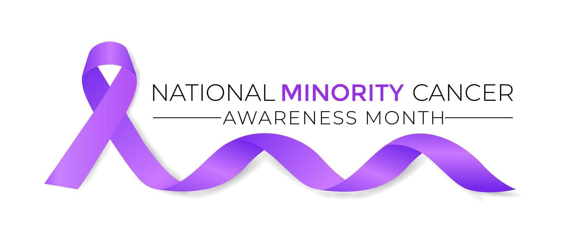 National Minority Cancer awareness Month of April. Poster , banner design template Vector illustration.