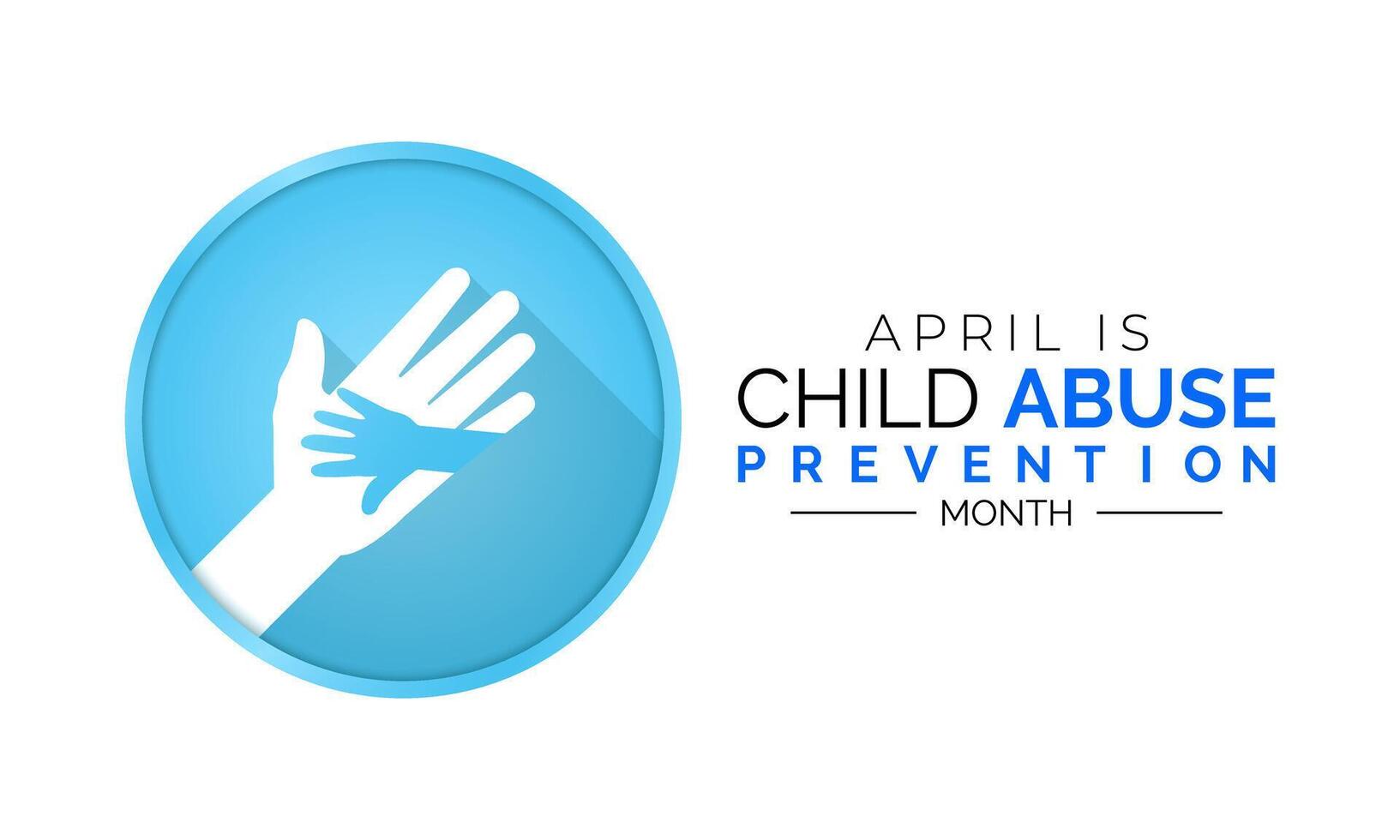 Vector illustration on the theme of National Child abuse prevention and awareness month of April. Greeting card, Banner poster, flyer and background design.