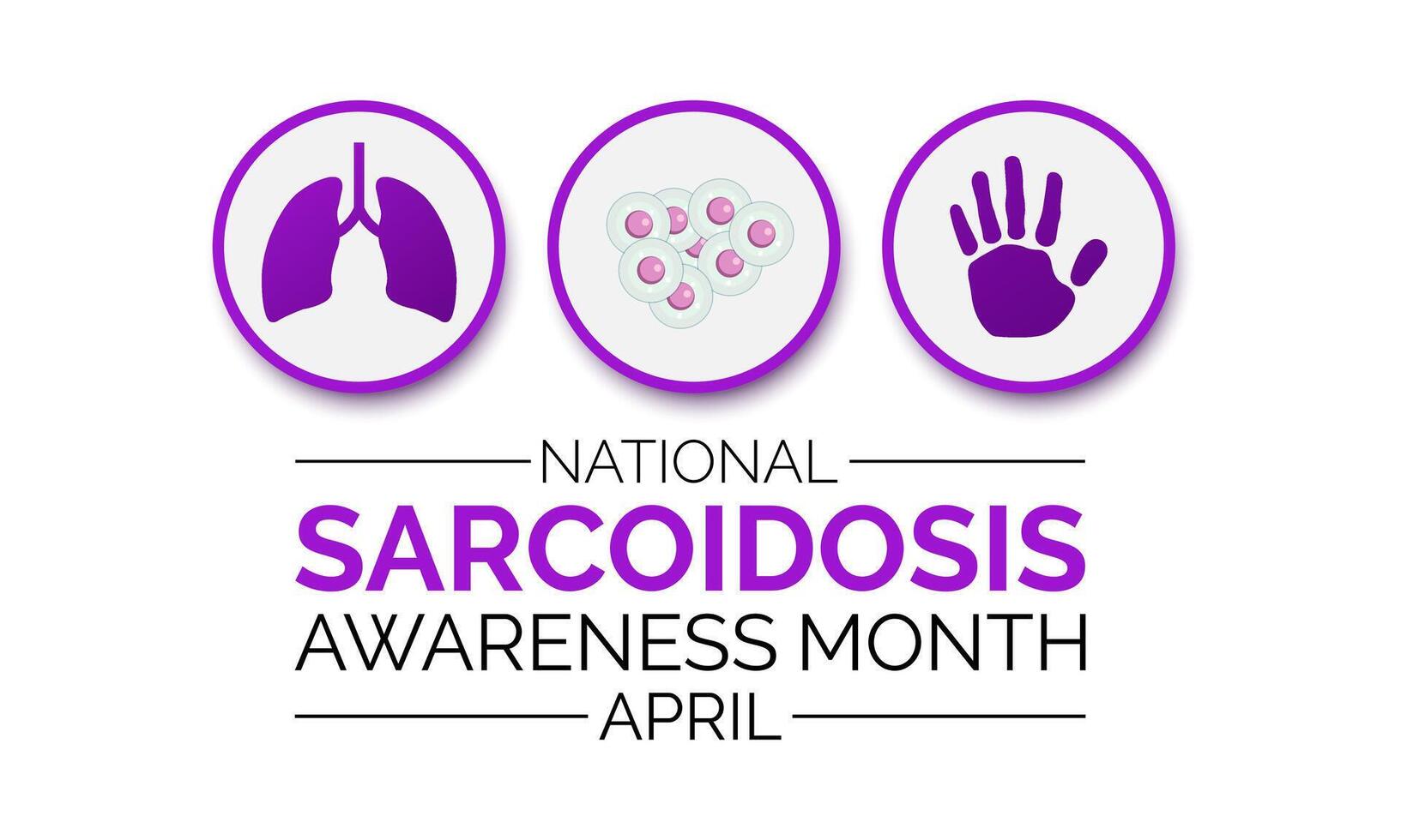 sarcoidosis conciencia mes. vector diseño. bandera póster, volantes y antecedentes diseño.