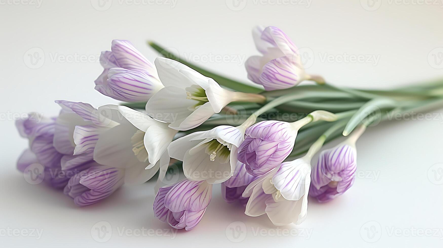 AI generated Snowdrop flower on a white background photo