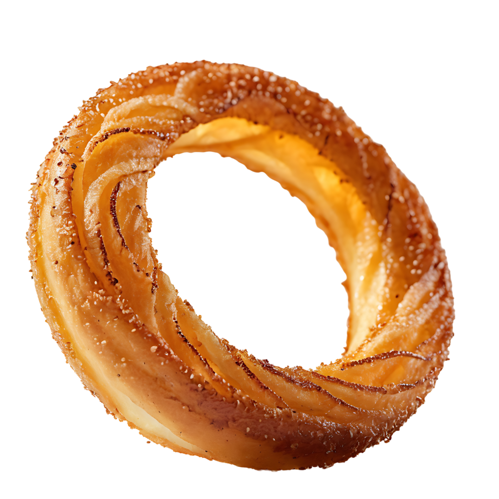 AI generated Onion Ring image isolated on a transparent background PNG photo