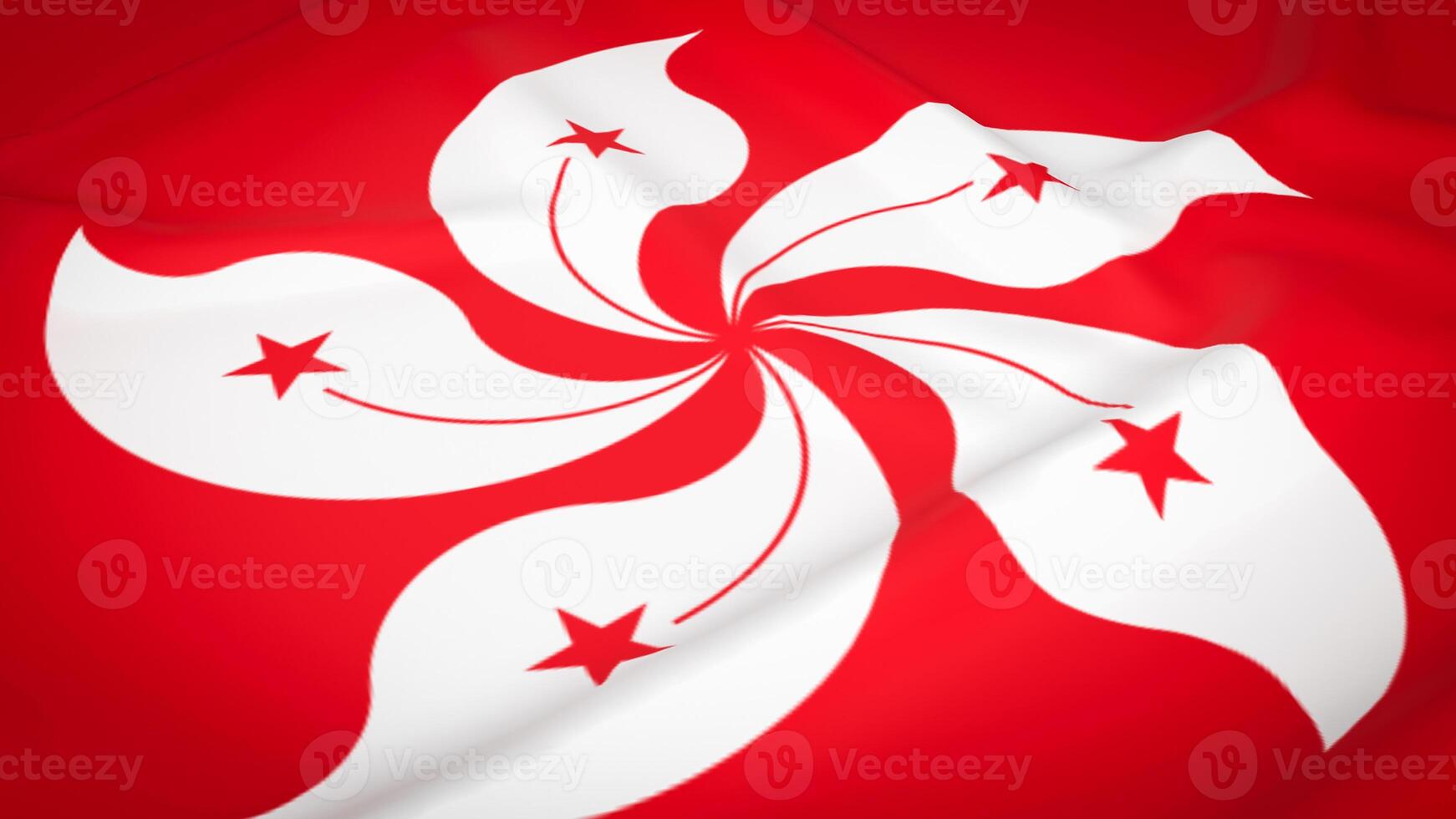 The Hong Kong flag for Business or geopolitical  concept 3d rendering. photo