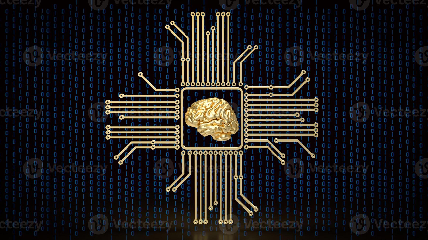 The Brain and logic for Neuroscience concept 3d rendering. photo