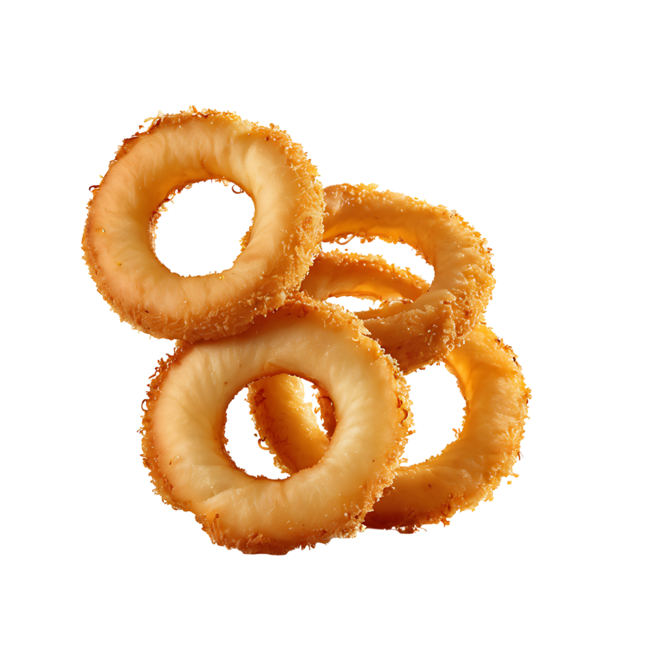 AI generated Onion Ring image isolated on a transparent background PNG photo