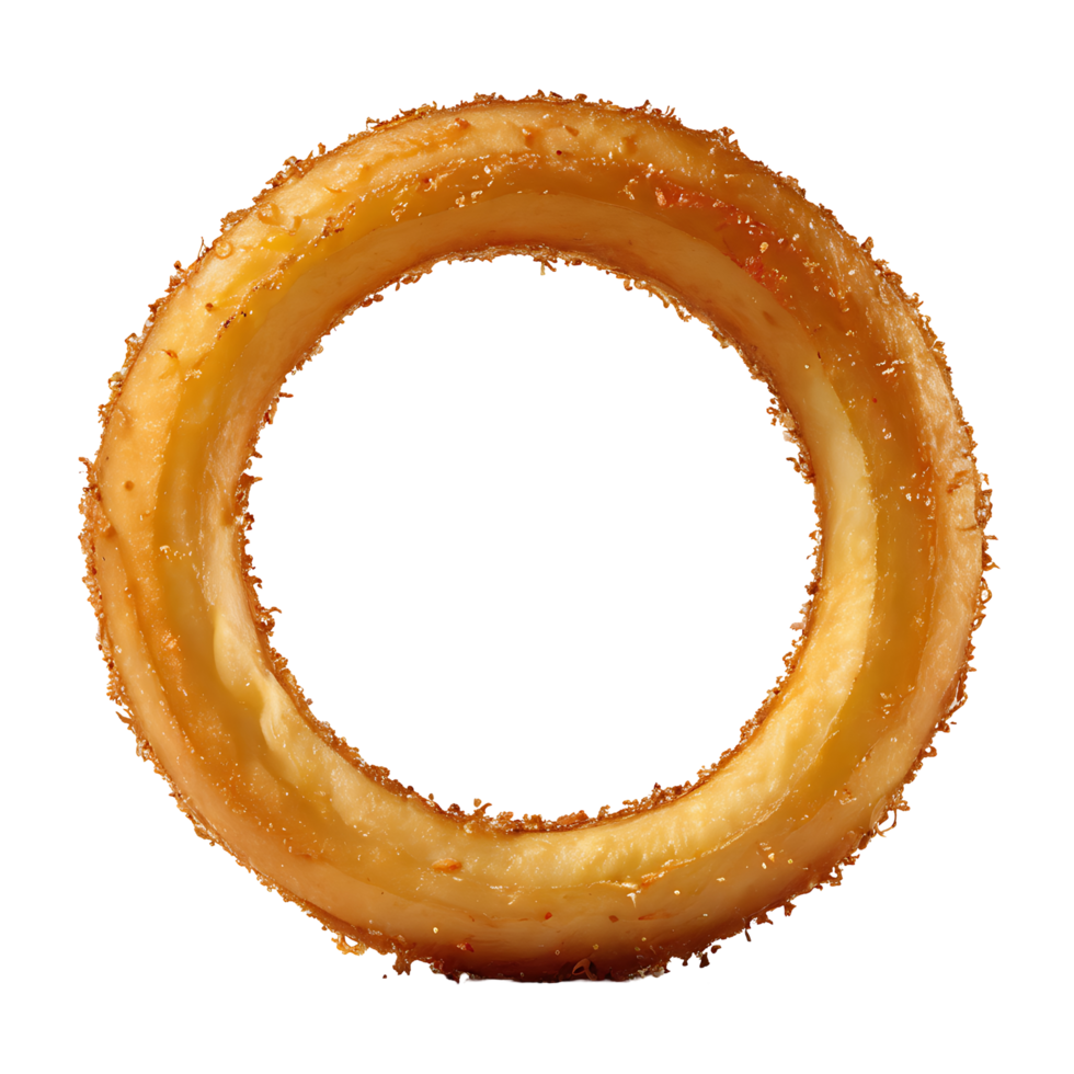 AI generated Onion Ring image isolated on a transparent background PNG photo