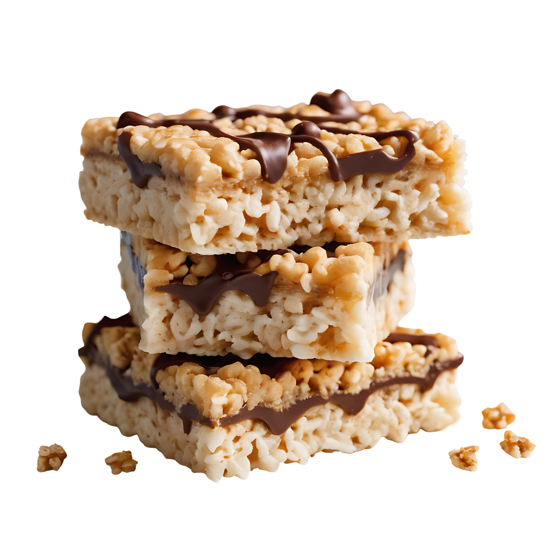 AI generated Rice Krispies Treat image isolated on a transparent