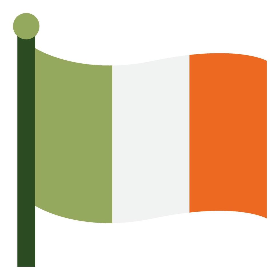 Irish Flag icon for web, app, infographic, etc vector