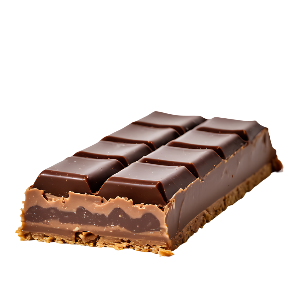 AI generated Chocolate Bars isolated on a transparent background PNG photo