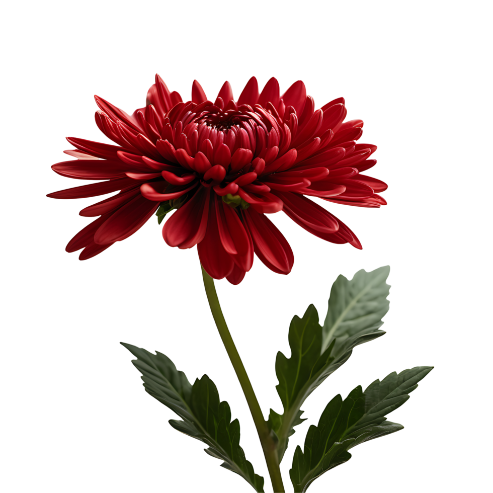 ai généré chrysanthème image isolé sur une transparent Contexte png photo