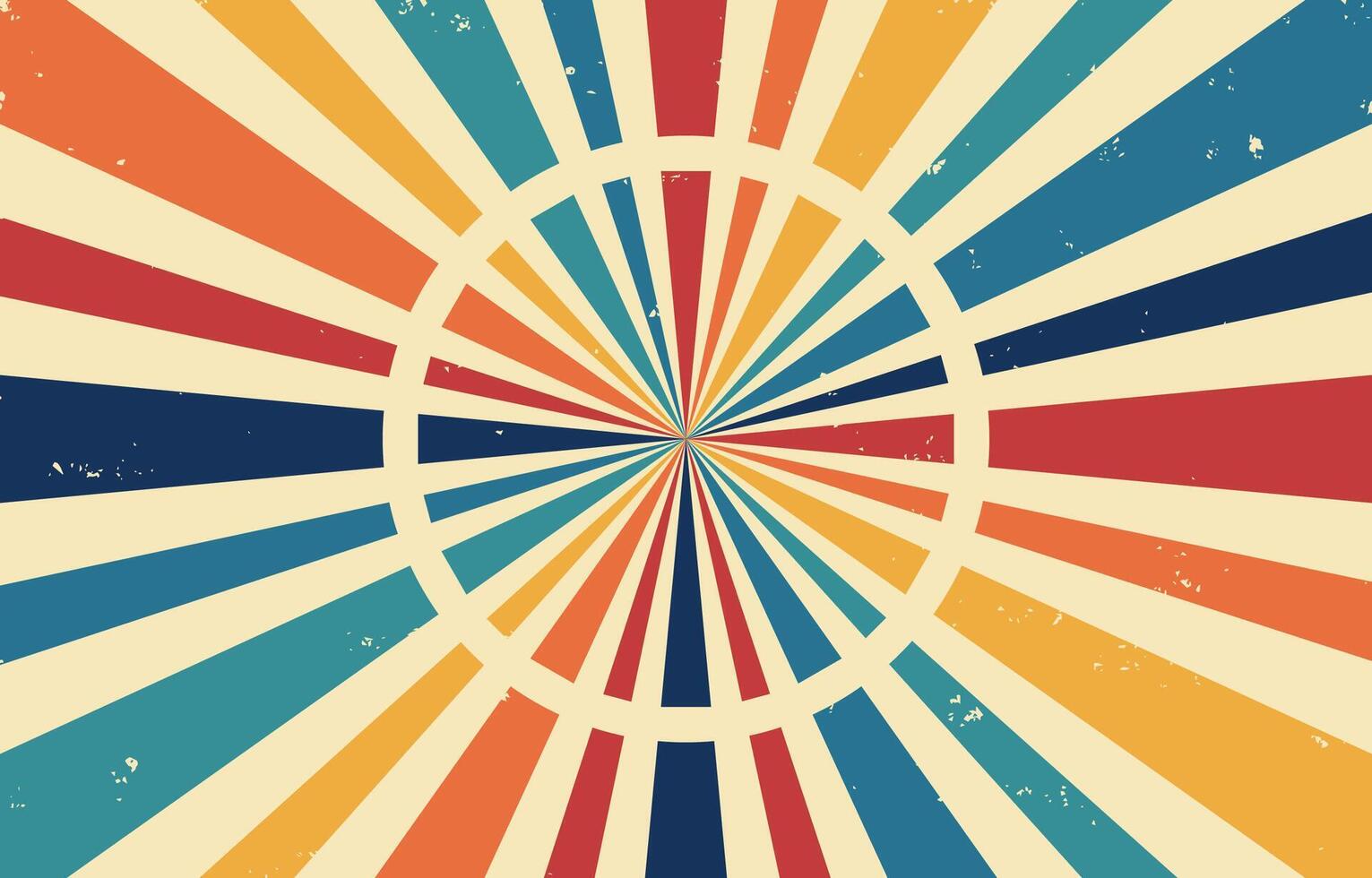 Retro sun burst, banner background vector