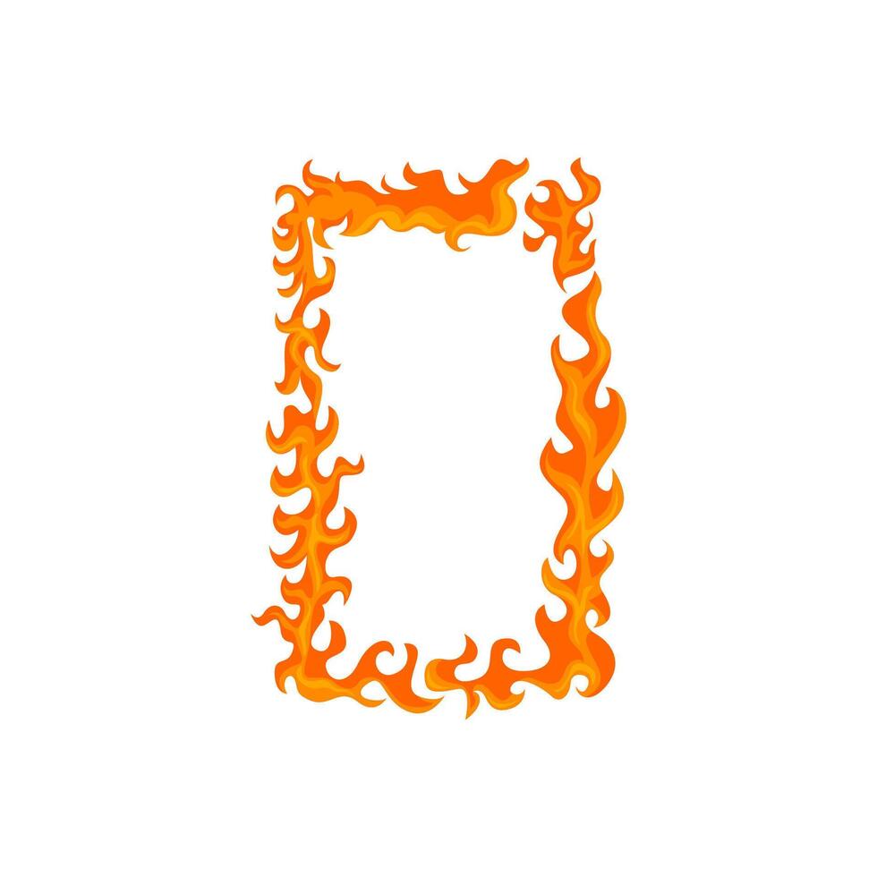 rectangle fire frame vector