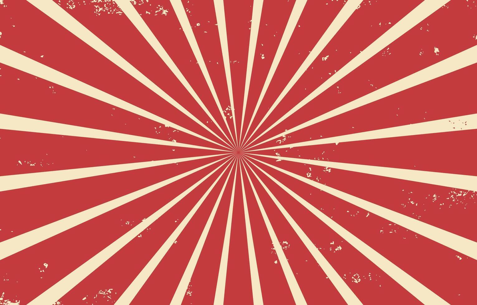circo antecedentes y espiral retro rayos vector modelo. Clásico póster de rojo blanco Dom