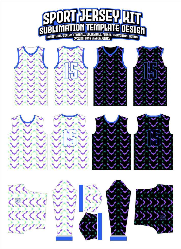 violet futuristic chevron Jersey Apparel Sports Wear print pattern vector